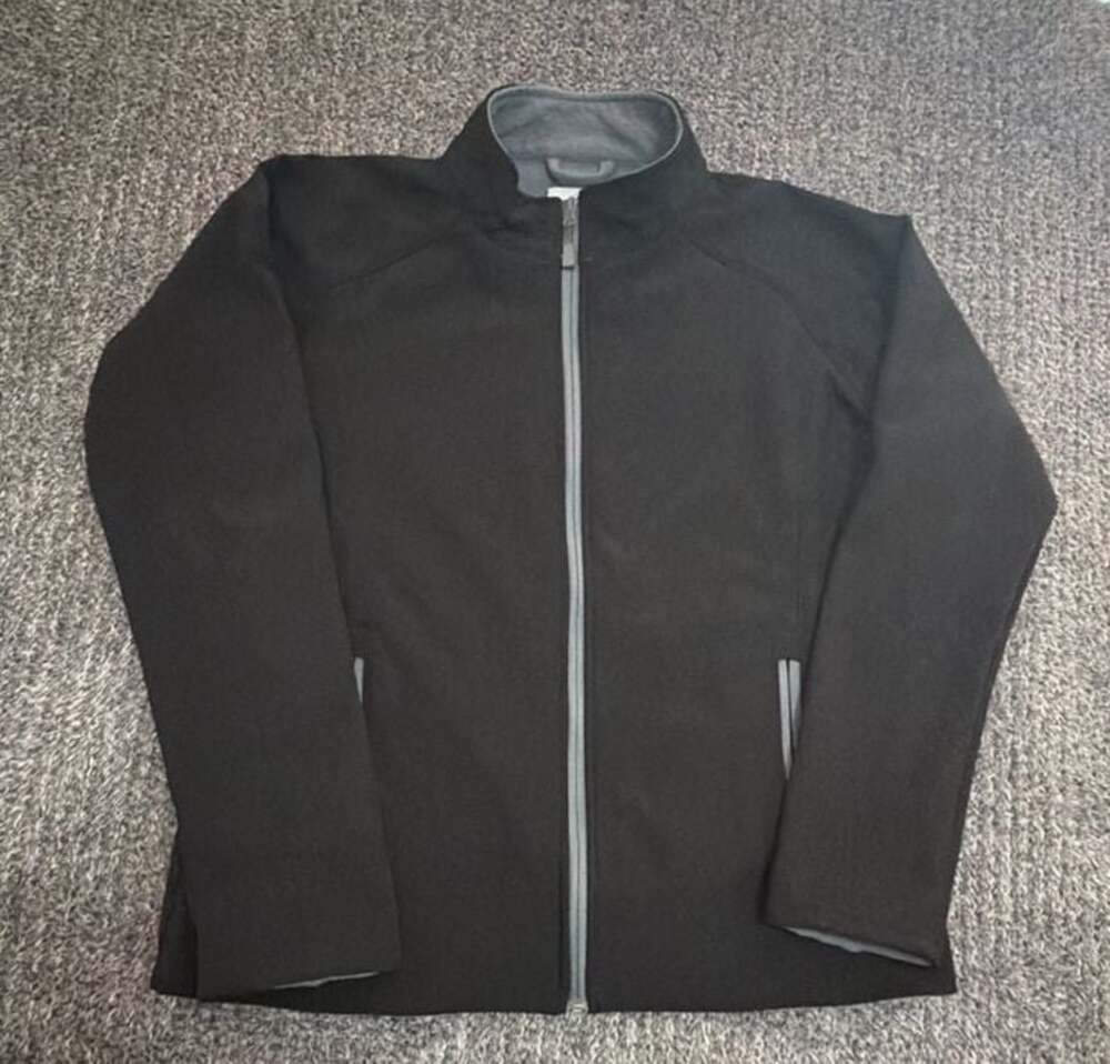 Top of the World Women's Black Softshell Fleece-Lined Full-Zip Jacket Size L